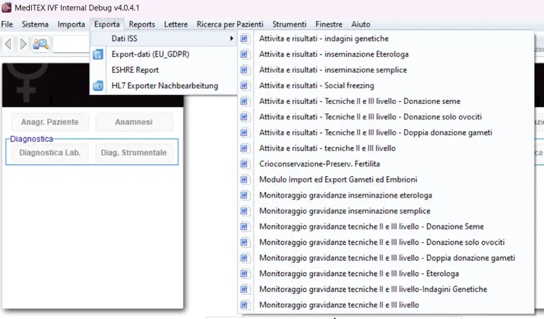 Come posso estrapolare i dati che servono per l’Istituto Superiore di Sanità