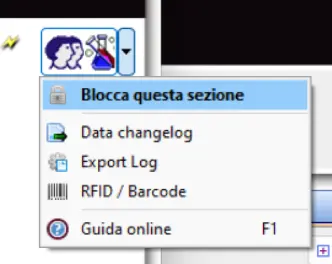 Dopo aver inserito delle informazioni in MedITEX, si può bloccare la sezione in modo che non possa essere modificata da altri utenti